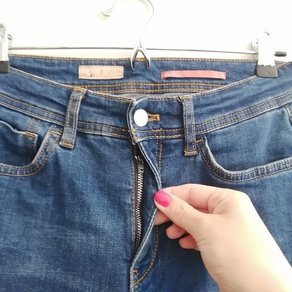 Anthropologie Pilcro Slim Boyfriend Fit Jeans Medium Blue Wash 27 - Picture 9 of 16